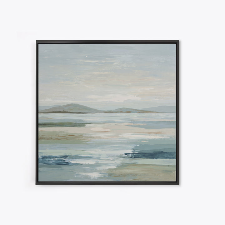 Peaceful Ocean Horizon Framed Canvas Print, Medical Office Art, Healthcare Wall Art, Office Decor, Calm, Gallery Decor, MOA-1x1-52