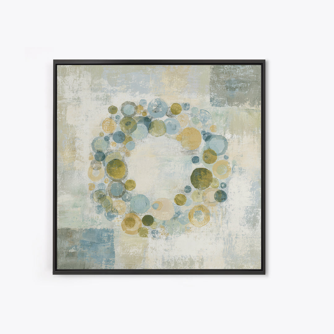 Abstract Cells and Circles as Soothing Pattern Framed Canvas Print, Medical Office Art, Fine Art Print, Office Decor, MOA-1x1-53