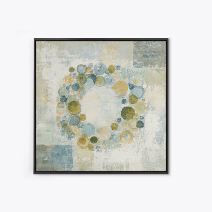 Abstract Cells and Circles as Soothing Pattern Framed Canvas Print, Medical Office Art, Fine Art Print, Office Decor, MOA-1x1-53