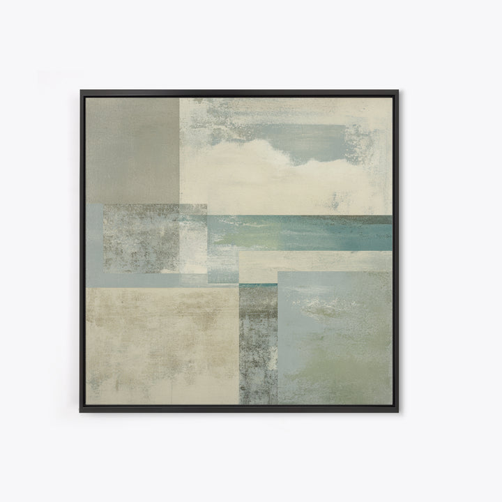 Clean Geometric Composition Framed Canvas Print, Medical Office Art, Biology Art, Office Decor, Abstract Art, Calm, Art Print, MOA-1x1-58
