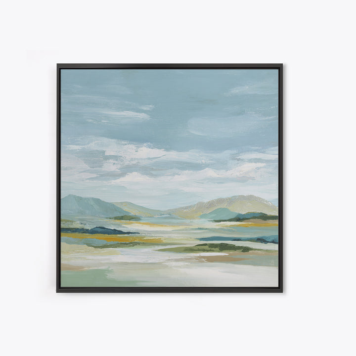 Soft Mountain Landscape Framed Canvas Print, Medical Office Art, Medical School, Office Decor, Fine Art, Calm, Minimalist Decor, MOA-1x1-74