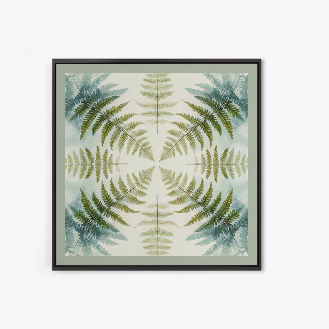 Minimal Green Fern Specimen Framed Canvas Print, Medical Office Art, Medical Student Gift, Office Decor, Fine Art, Calm, MOA-1x1-8