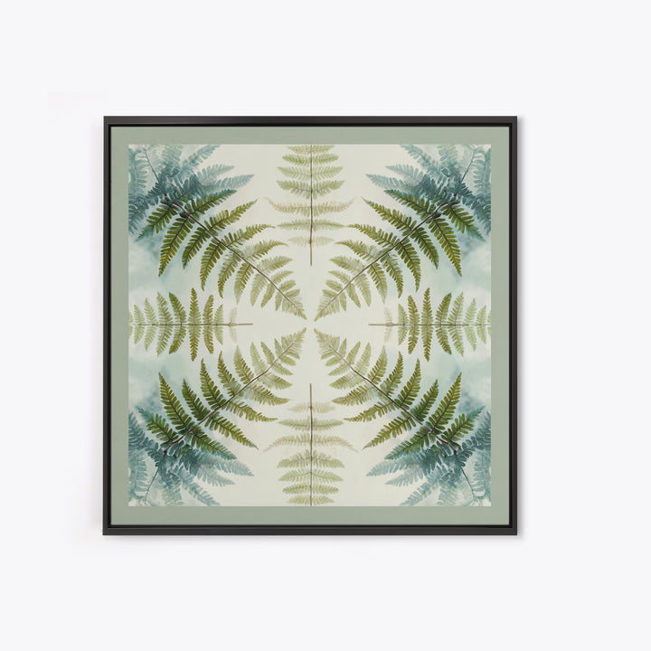 Minimal Green Fern Specimen Framed Canvas Print, Medical Office Art, Medical Student Gift, Office Decor, Fine Art, Calm, MOA-1x1-8