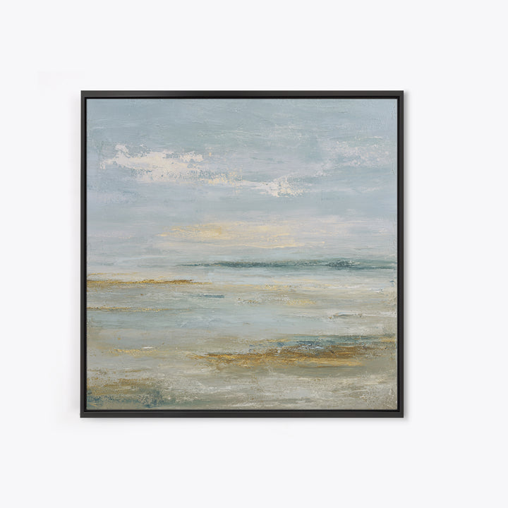 Large Neutral Landscape Framed Canvas Print, Medical Office Art, Textured Painting, Office Decor, Oil Painting, Calm, MOA-1x1-88