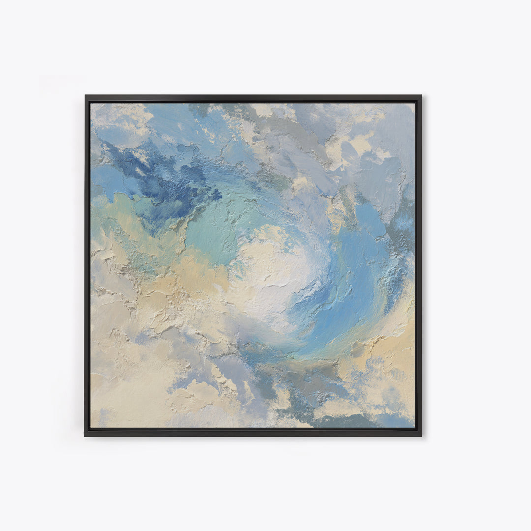Calming Blue Abstract Canvas Print, Medical Office Art, Wall Art, Office Decor, Fine Art, Calm, Printable Card, Medical Art, MOA-1x1-97