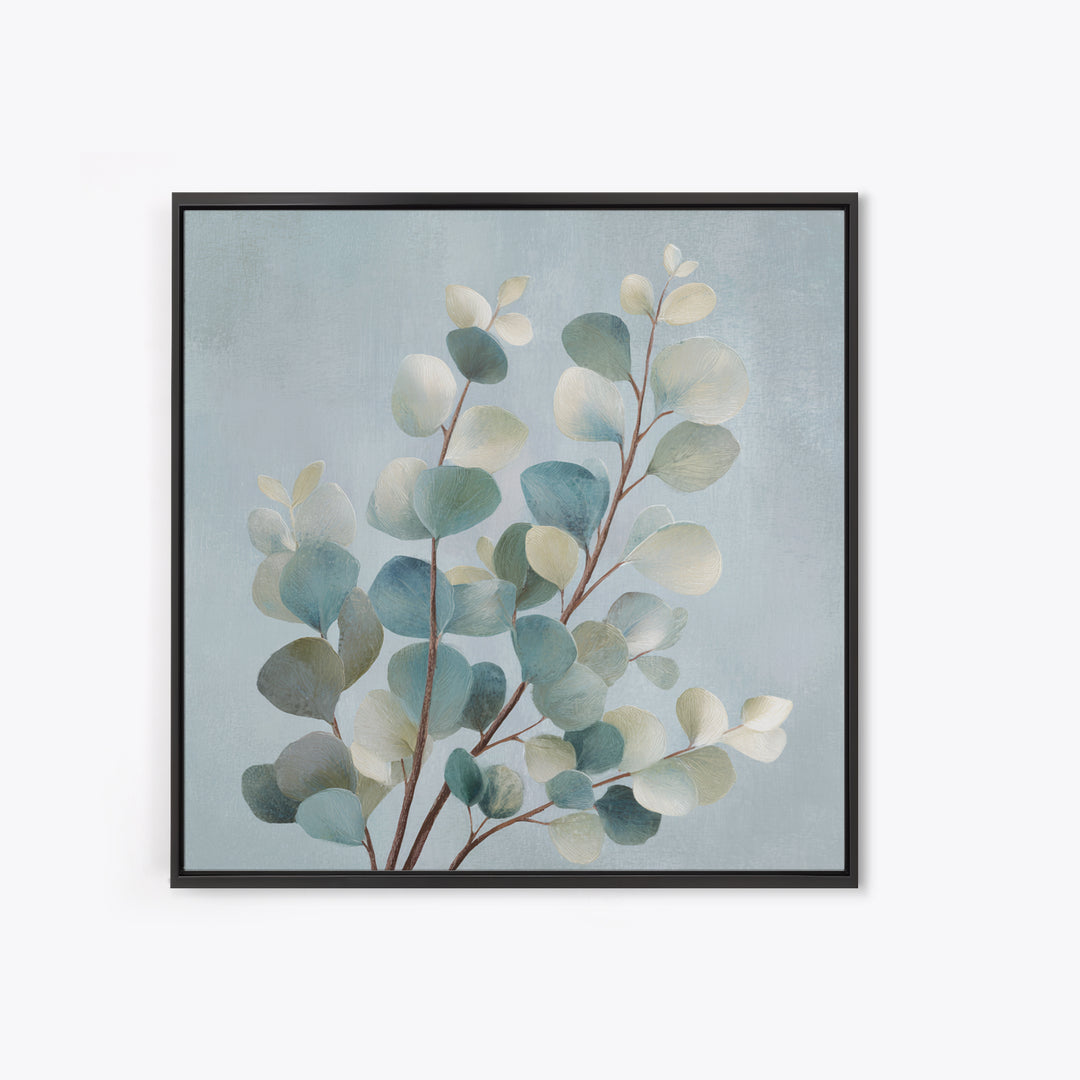 Botanical Eucalyptus Branch Canvas Print, Medical Office Art, Wall Art, Office Decor, Oil Painting, Calm, Printable Card, MOA-1x1-99