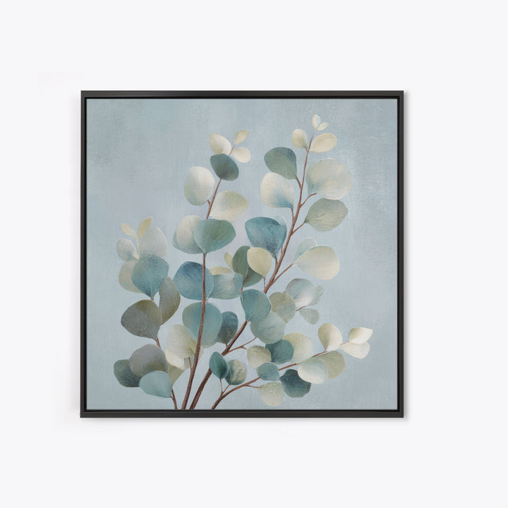 Botanical Eucalyptus Branch Canvas Print, Medical Office Art, Wall Art, Office Decor, Oil Painting, Calm, Printable Card, MOA-1x1-99