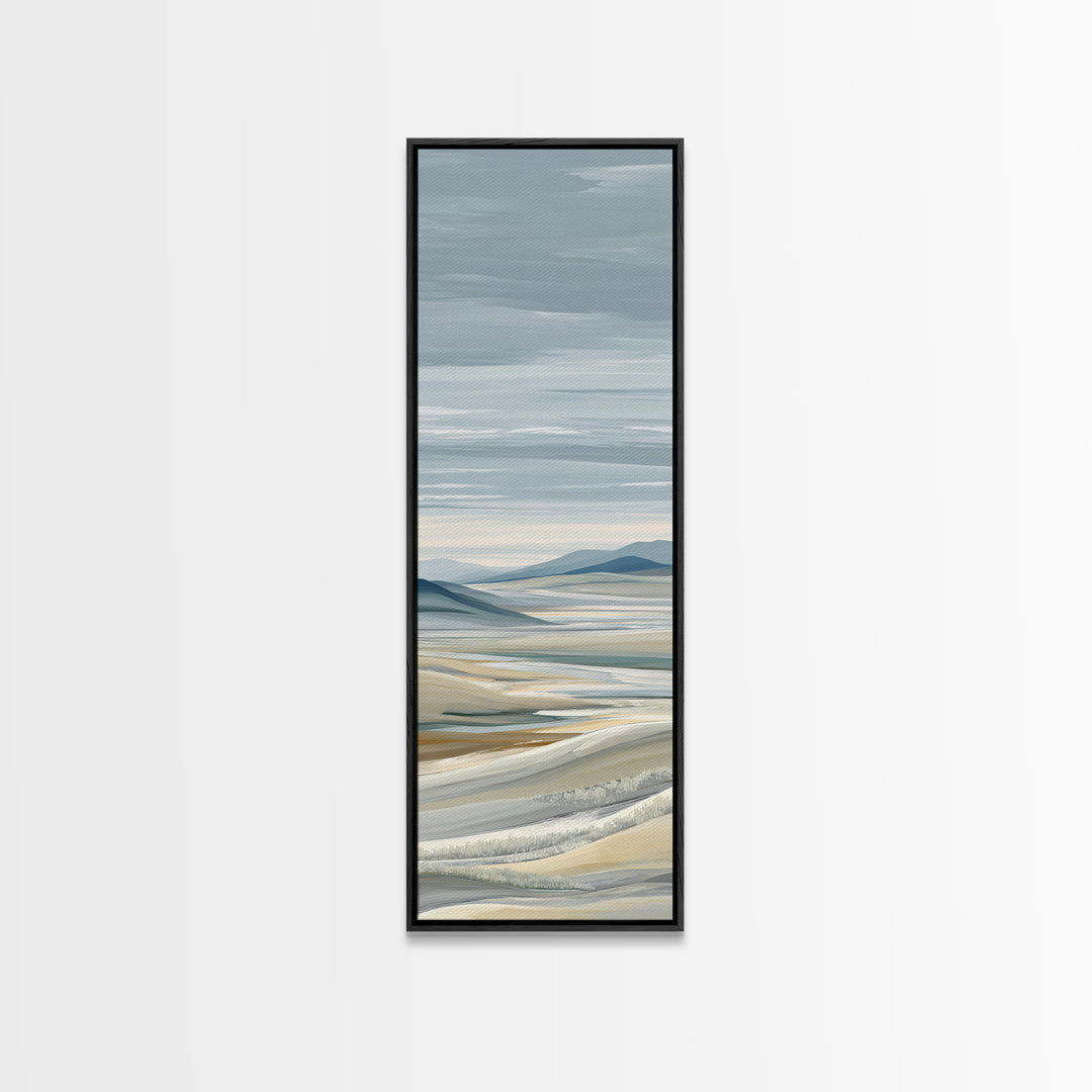 Large Neutral Landscape Canvas Print, Medical Office Art, Healthcare Wall Art, Office Decor, Oil Painting, Calm, Gallery Decor, MOA-1x3-100