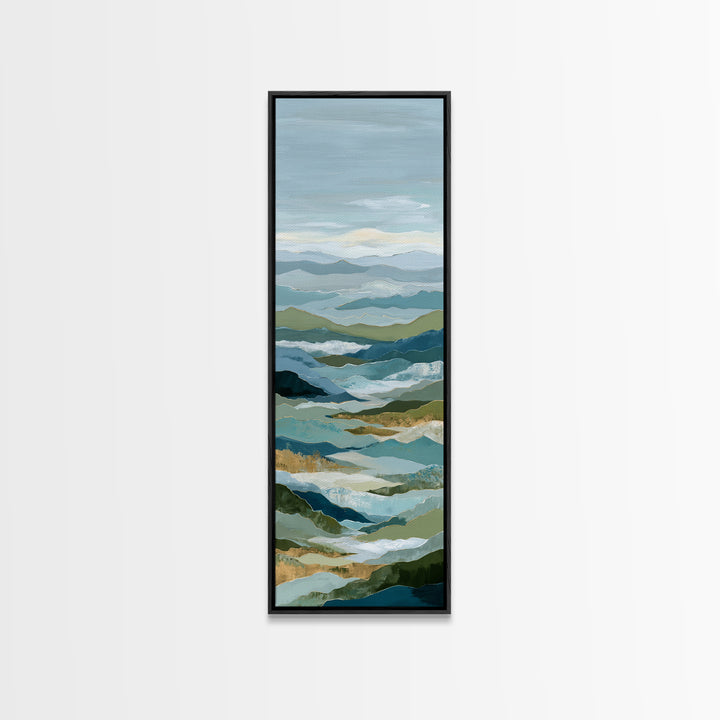 Soft Mountain Landscape Canvas Print, Medical Office Art, Biology Art, Office Decor, Fine Art, Calm, Art Print, Room Decor, MOA-1x3-14