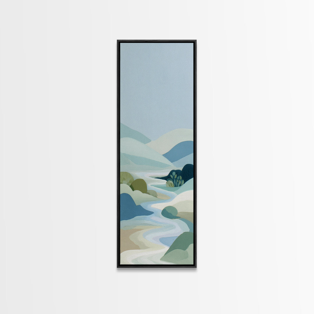 Simple Line Figure Framed Canvas Print, Medical Office Art, Heart Anatomy Print, Office Decor, Oil Painting, Calm, MOA-1x3-30