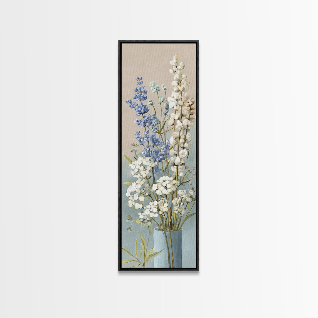 Lavender Botanical Still Life Canvas Print, Medical Office Art, Dental Office Decor, Office Decor, Oil Painting, Calm, MOA-1x3-33