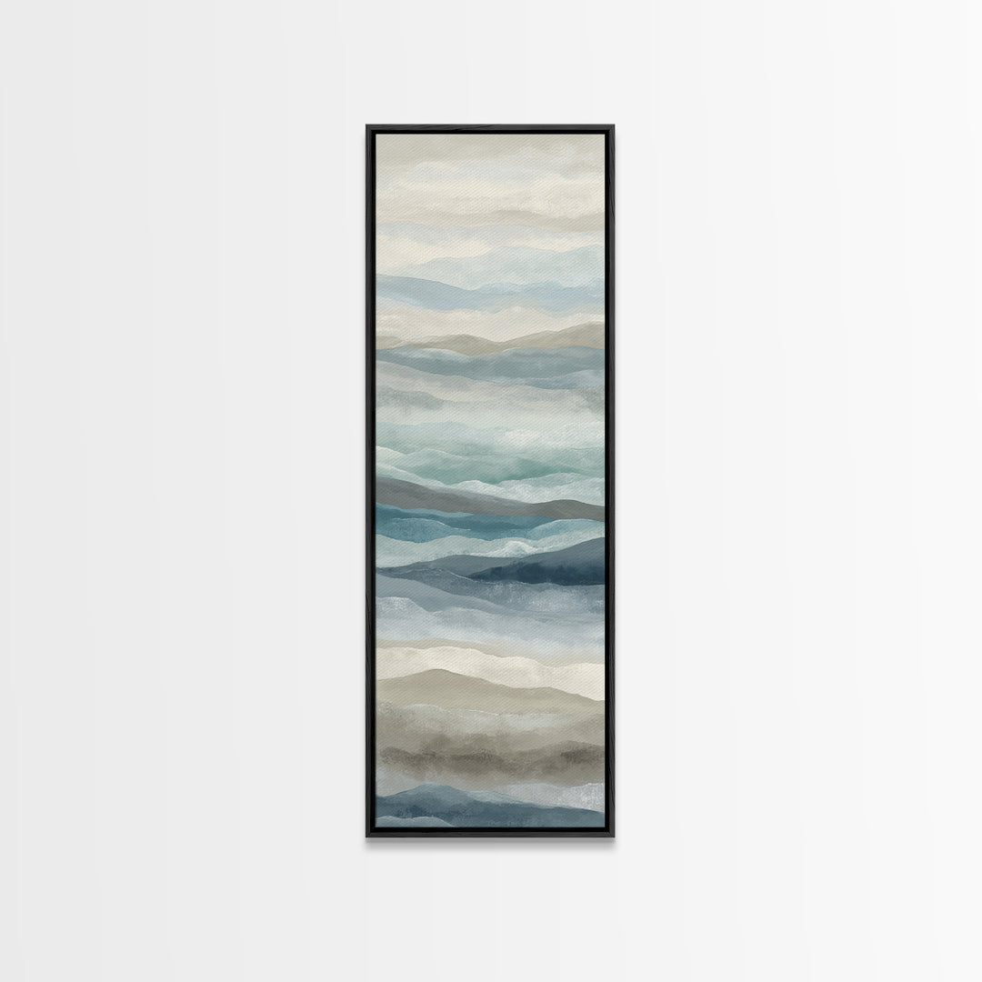 Peaceful Ocean Horizon Canvas Print, Medical Office Art, Printable Wall Art, Office Decor, Oil Painting, Calm, Anatomy Wall Art, MOA-1x3-40