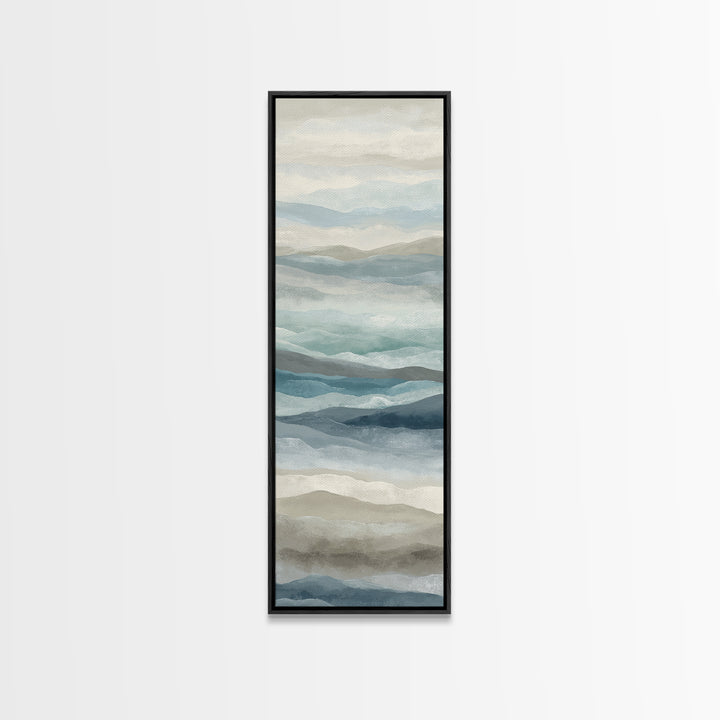 Peaceful Ocean Horizon Canvas Print, Medical Office Art, Printable Wall Art, Office Decor, Oil Painting, Calm, Anatomy Wall Art, MOA-1x3-40