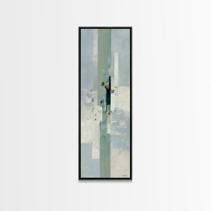 Clean Geometric Composition Framed Canvas Print, Medical Office Art, Science Art, Office Decor, Abstract Art, Calm, MOA-1x3-46