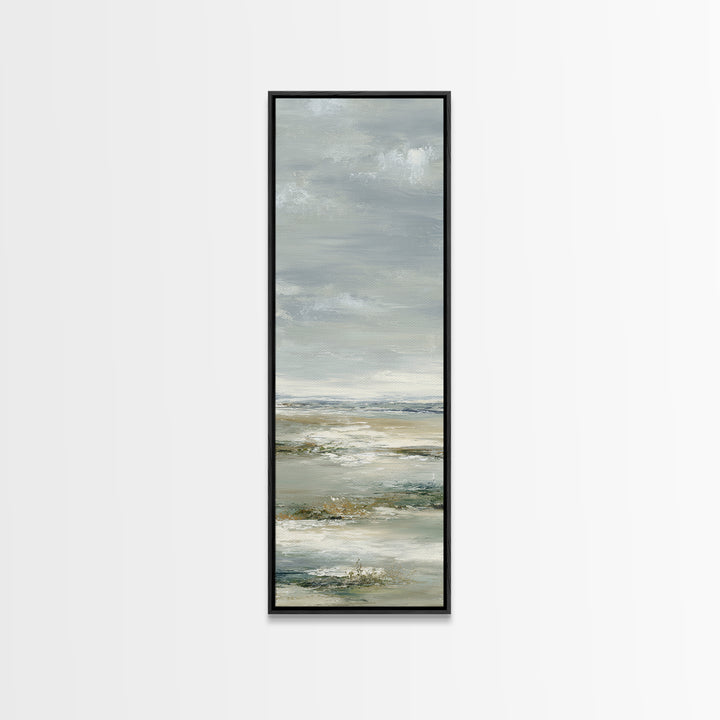 Peaceful Ocean Horizon Framed Canvas Print, Medical Office Art, Teal Wall Art, Office Decor, Fine Art, Calm, Anatomy Art, MOA-1x3-64