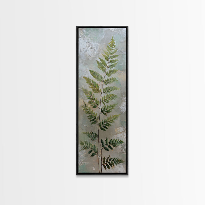 Minimal Green Fern Specimen Canvas Print, Medical Office Art, Dental Office Decor, Office Decor, Fine Art, Calm, Brain Art, MOA-1x3-68