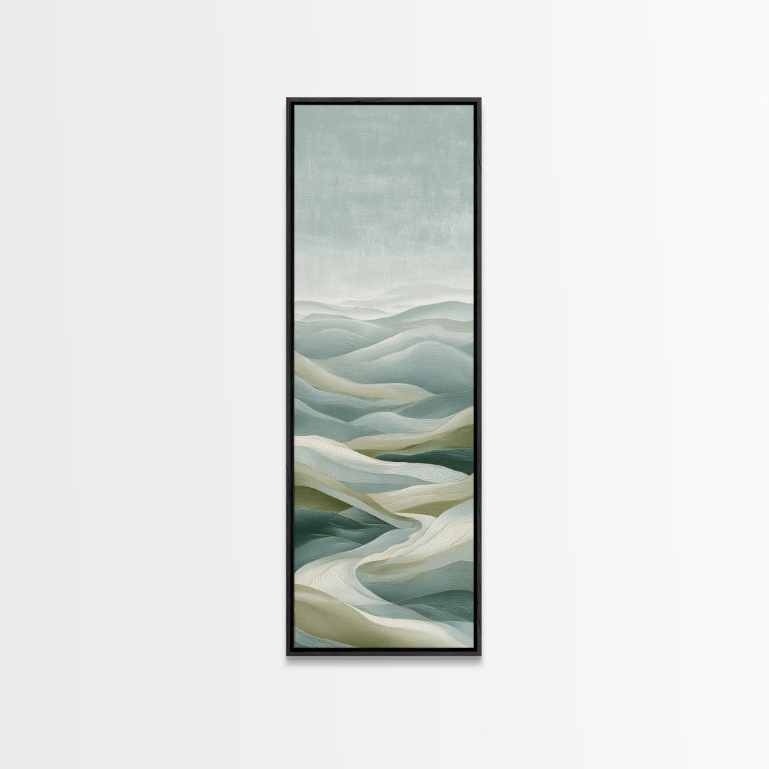 Clean Geometric Composition Framed Canvas Print, Medical Office Art, Science Art, Office Decor, Abstract Art, Calm, MOA-1x3-70
