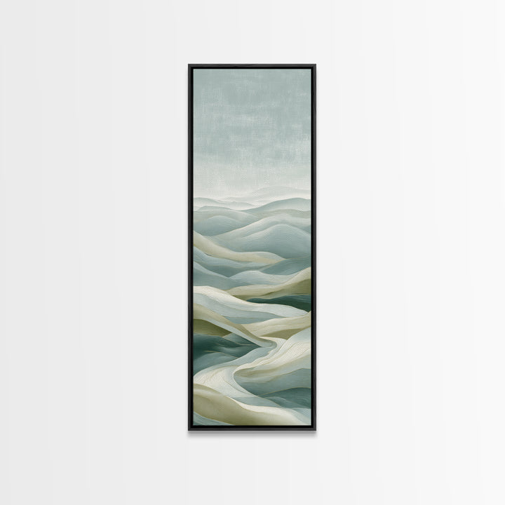 Clean Geometric Composition Framed Canvas Print, Medical Office Art, Science Art, Office Decor, Abstract Art, Calm, MOA-1x3-70