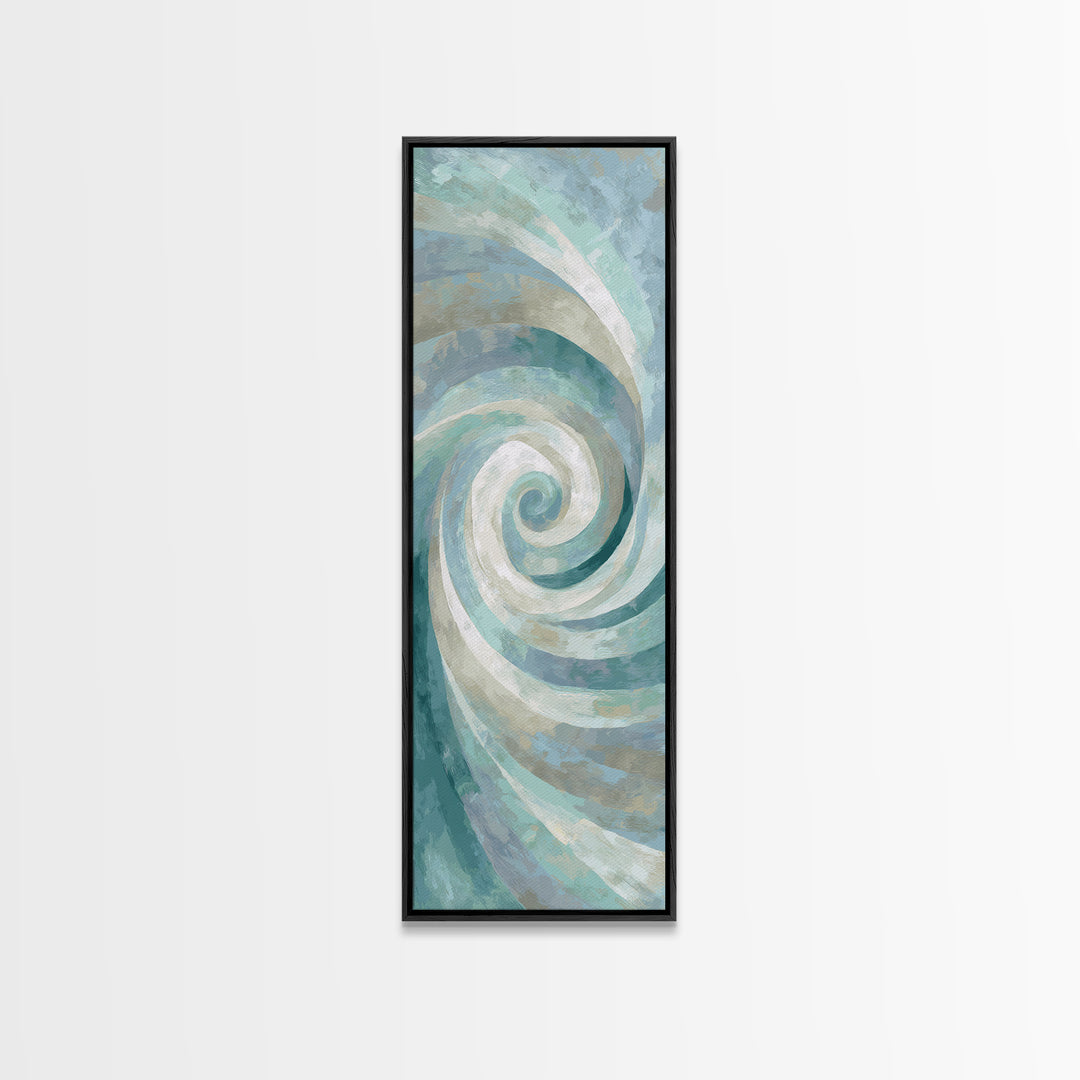 Abstract Healing Spiral Framed Canvas Print, Medical Office Art, Educational Poster, Office Decor, Calm, Fine Art Print, MOA-1x3-75