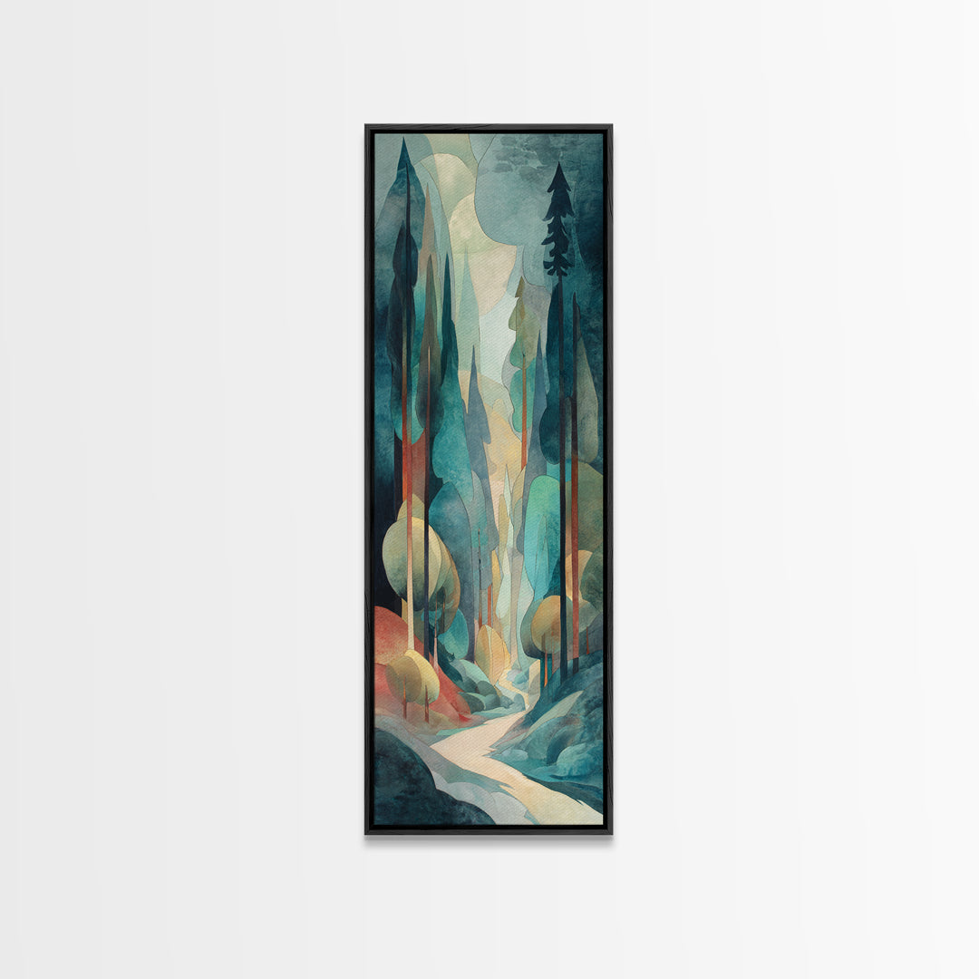 Soft Mountain Landscape Canvas Print, Medical Office Art, Luxury Decor, Office Decor, Fine Art, Calm, Digital Wall Art, MOA-1x3-86
