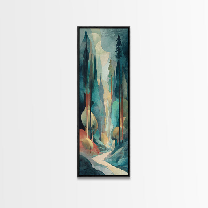 Soft Mountain Landscape Canvas Print, Medical Office Art, Luxury Decor, Office Decor, Fine Art, Calm, Digital Wall Art, MOA-1x3-86