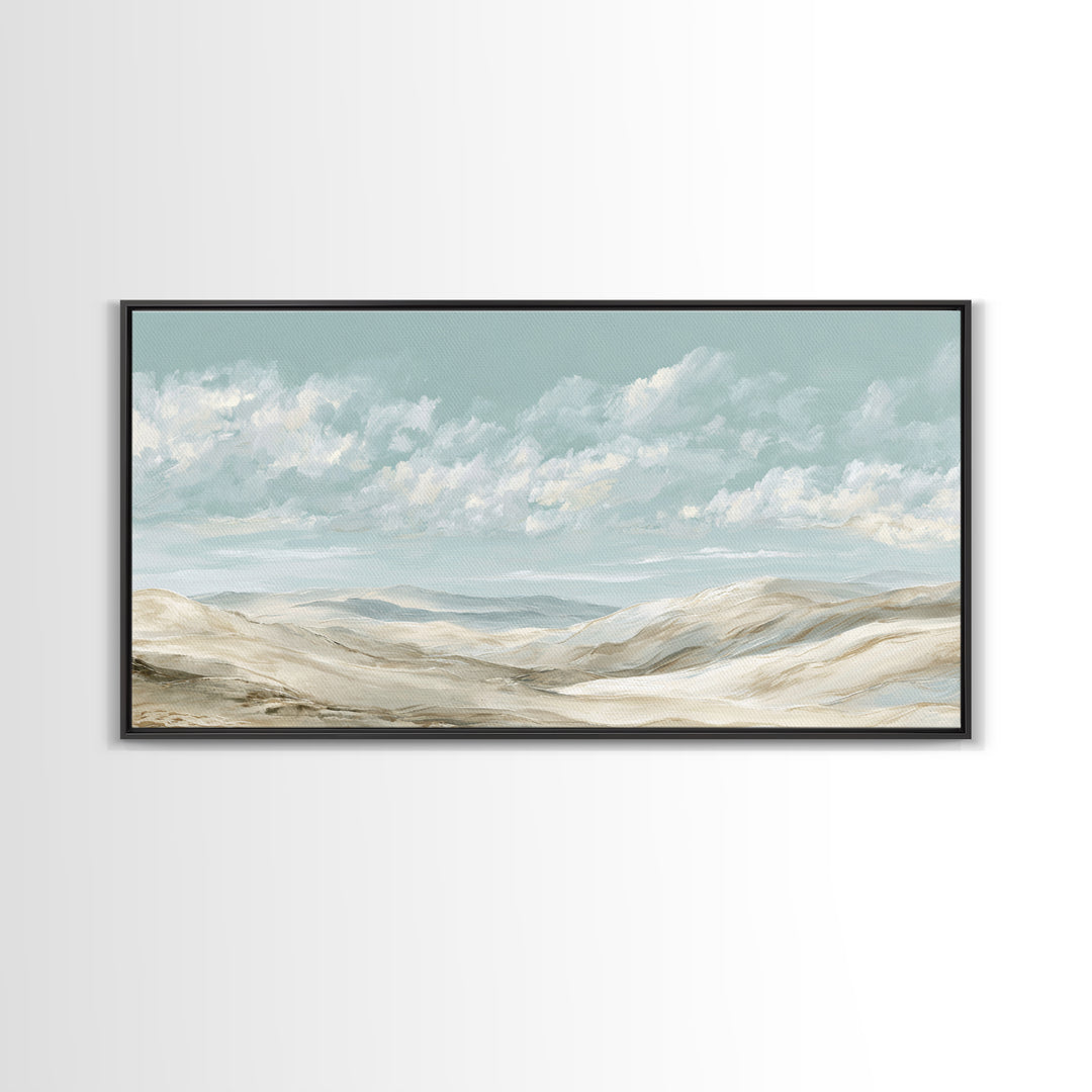 Large Neutral Landscape Framed Canvas Print, Medical Office Art, Art Print, Office Decor, Fine Art, Calm, Printable Art, MOA-2x1-12