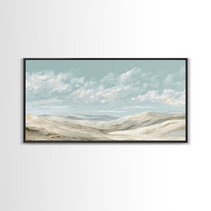 Large Neutral Landscape Framed Canvas Print, Medical Office Art, Art Print, Office Decor, Fine Art, Calm, Printable Art, MOA-2x1-12