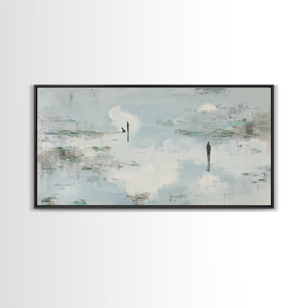 Simple Line Figure Framed Canvas Print, Medical Office Art, Fine Art Print, Office Decor, Fine Art, Calm, Wall Decor, MOA-2x1-14