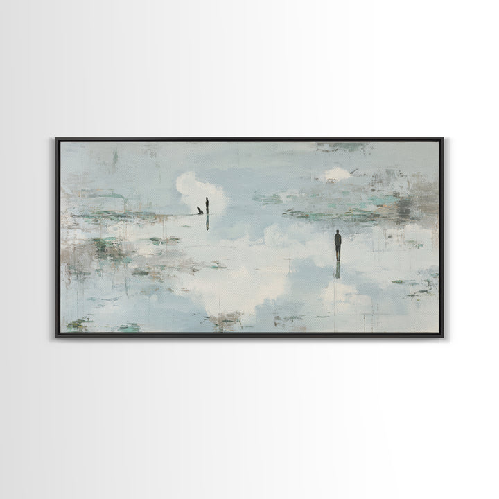 Simple Line Figure Framed Canvas Print, Medical Office Art, Fine Art Print, Office Decor, Fine Art, Calm, Wall Decor, MOA-2x1-14