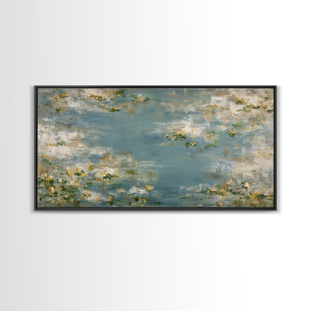 Sunlit Meadow with Wildflowers and Calm Mood Canvas Print, Medical Office Art, Office Decor, Watercolor Art, Calm, MOA-2x1-32