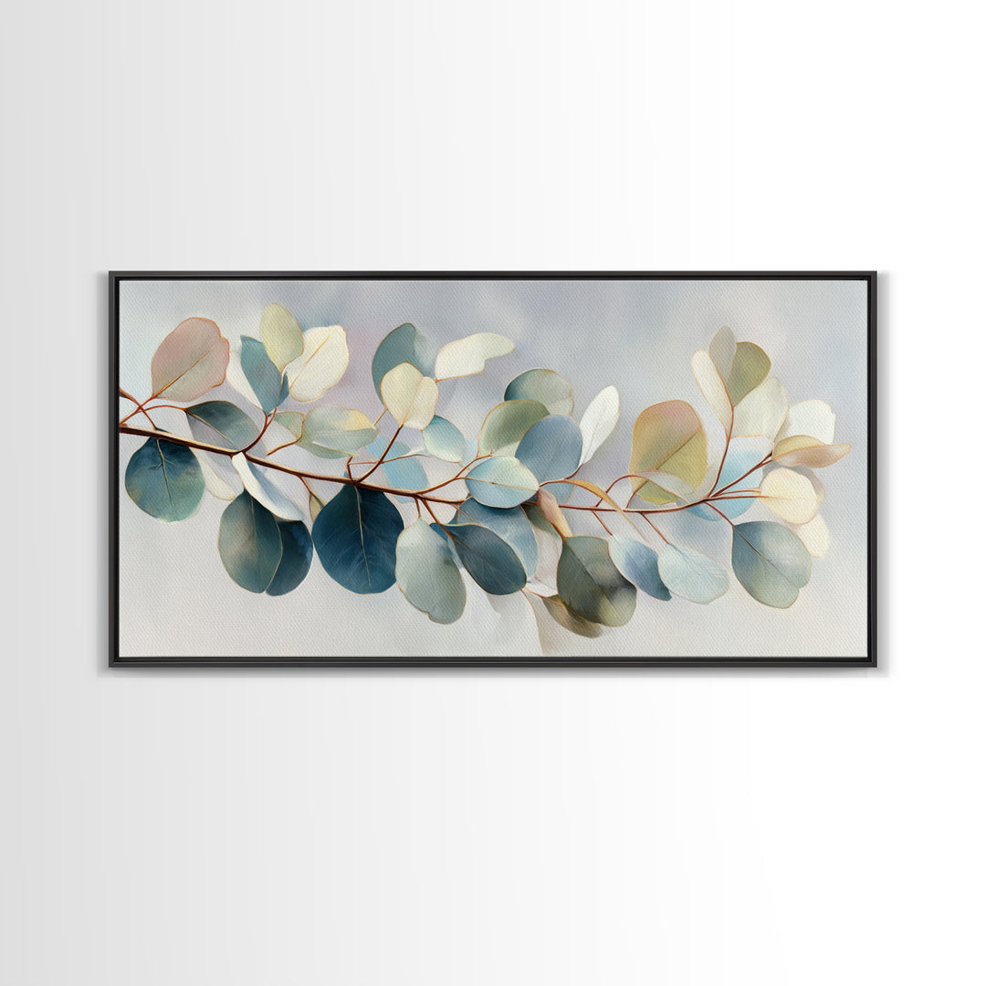 Botanical Eucalyptus Branch Canvas Print, Medical Office Art, Animal Art, Office Decor, Watercolor Art, Calm, MOA-2x1-47