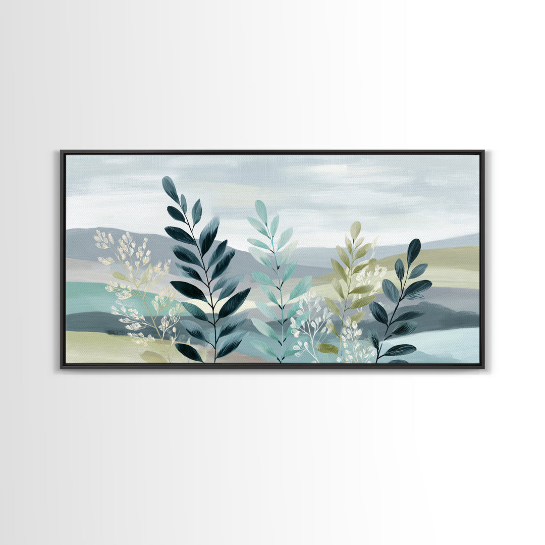 Minimal Green Fern Specimen Canvas Print, Medical Office Art, Printable Wall Art, Office Decor, Calm, Anatomy Wall Art, MOA-2x1-52