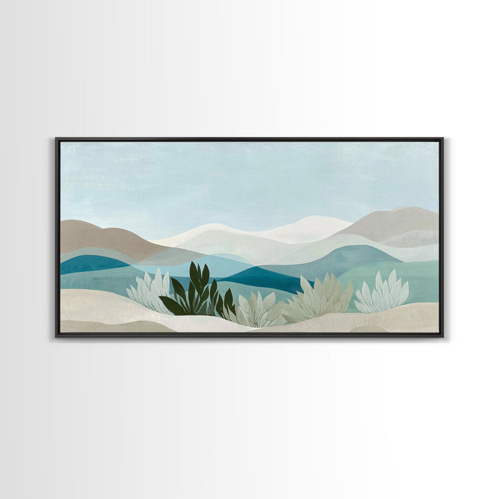 Simple Line Figure Framed Canvas Print, Medical Office Art, Home Decor, Office Decor, Calm, Medical Art, Medical Office Decor, MOA-2x1-86
