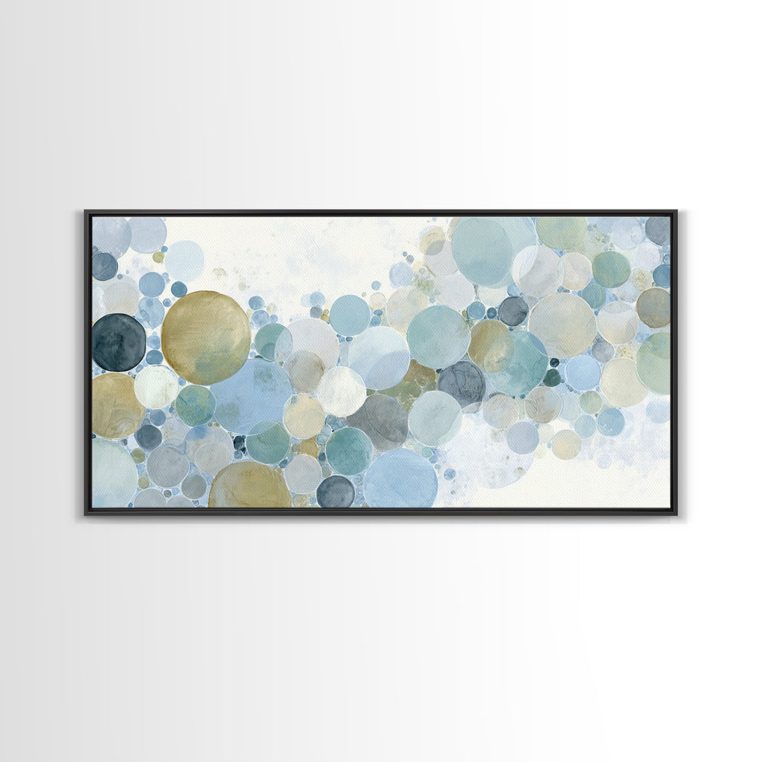 Abstract Cells and Circles as Soothing Pattern Framed Canvas Print, Medical Office Art, Printable Card, Office Decor, MOA-2x1-97