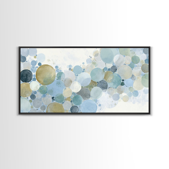 Abstract Cells and Circles as Soothing Pattern Framed Canvas Print, Medical Office Art, Printable Card, Office Decor, MOA-2x1-97