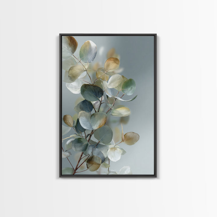 Botanical Eucalyptus Branch Canvas Print, Medical Office Art, Medical School, Office Decor, Fine Art, Calm, Minimalist Decor, MOA-2x3-11