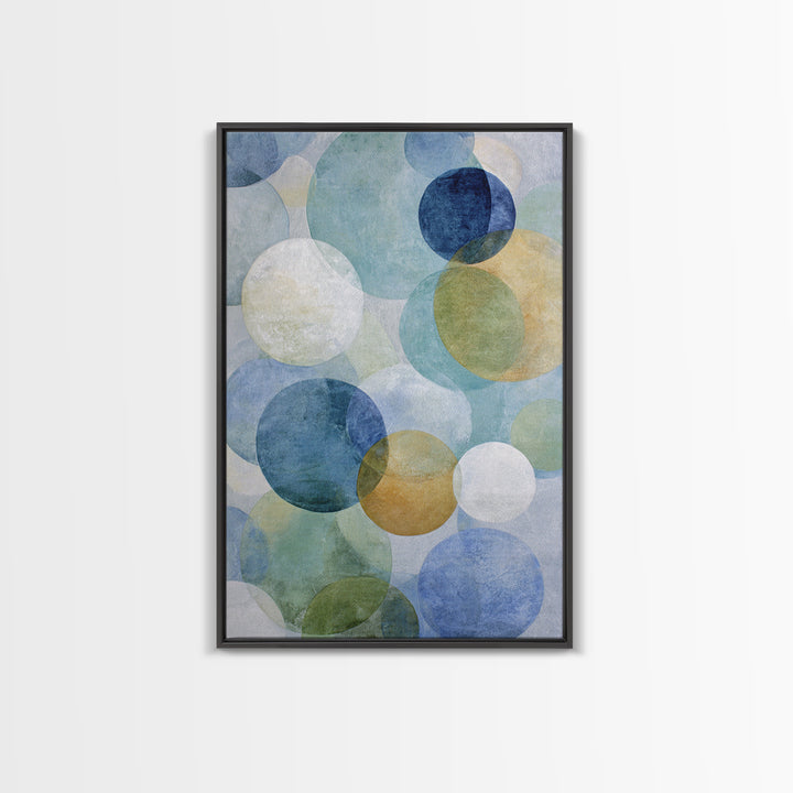 Abstract Cells and Circles as Soothing Pattern Framed Canvas Print, Medical Office Art, Digital Art, Office Decor, Abstract Art, MOA-2x3-13