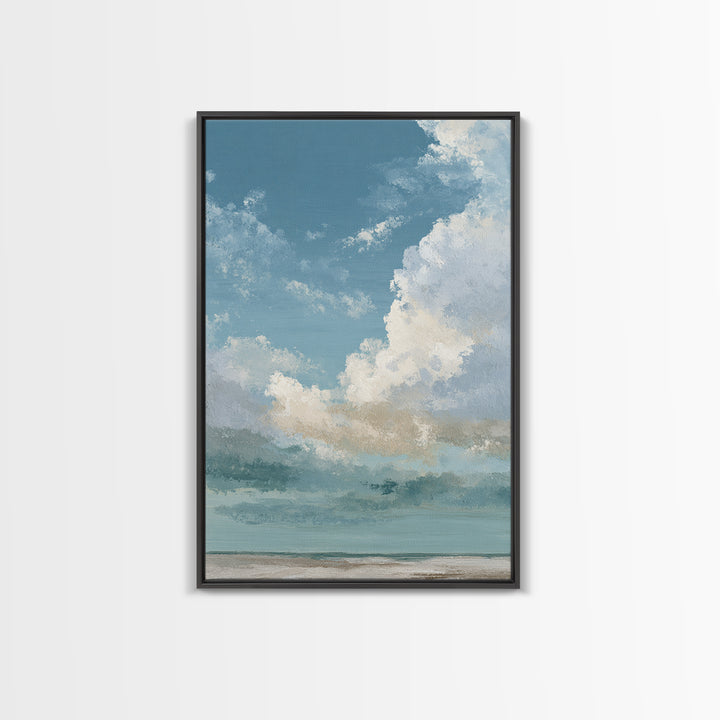Sky and Cloud Scene Framed Canvas Print, Medical Office Art, Office Decor, Abstract Art, Calm, Anatomy Wall Art, MOA-2x3-17