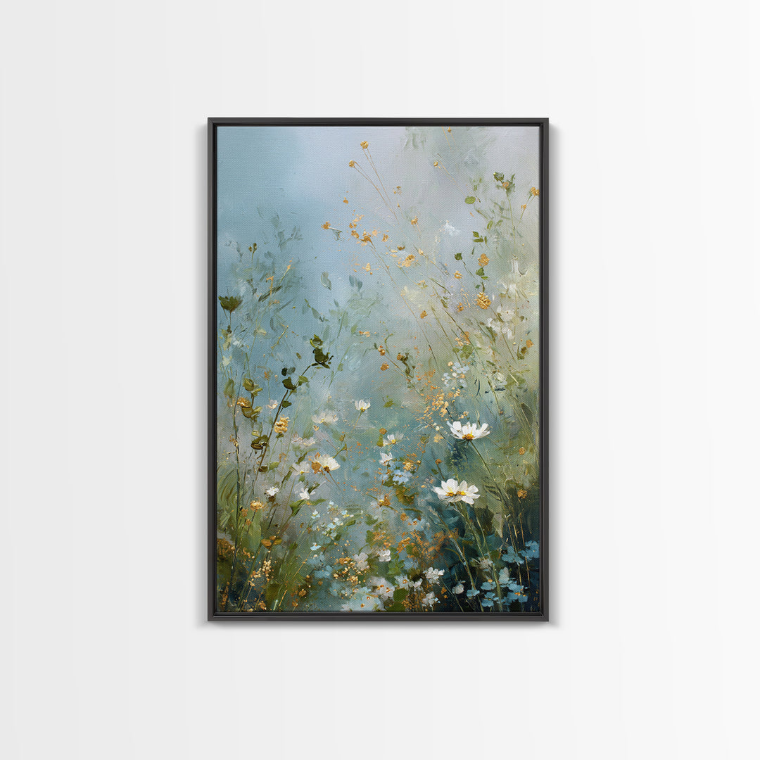 Sunlit Meadow with Wildflowers and Calm Mood Canvas Print, Medical Office Art, Digital Wall Art, Office Decor, Calm, MOA-2x3-20