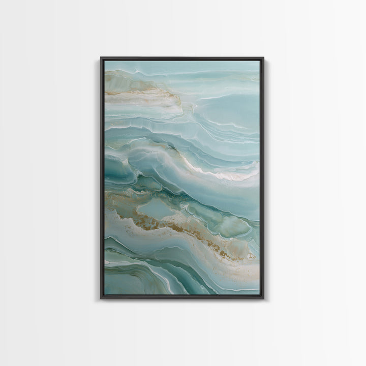Calming Blue Abstract Framed Canvas Print, Medical Office Art, Medical Student Gift, Office Decor, Abstract Art, Calm, MOA-2x3-33