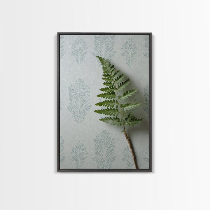 Minimal Green Fern Specimen Canvas Print, Medical Office Art, Fine Art Print, Office Decor, Fine Art, Calm, Wall Decor, MOA-2x3-40