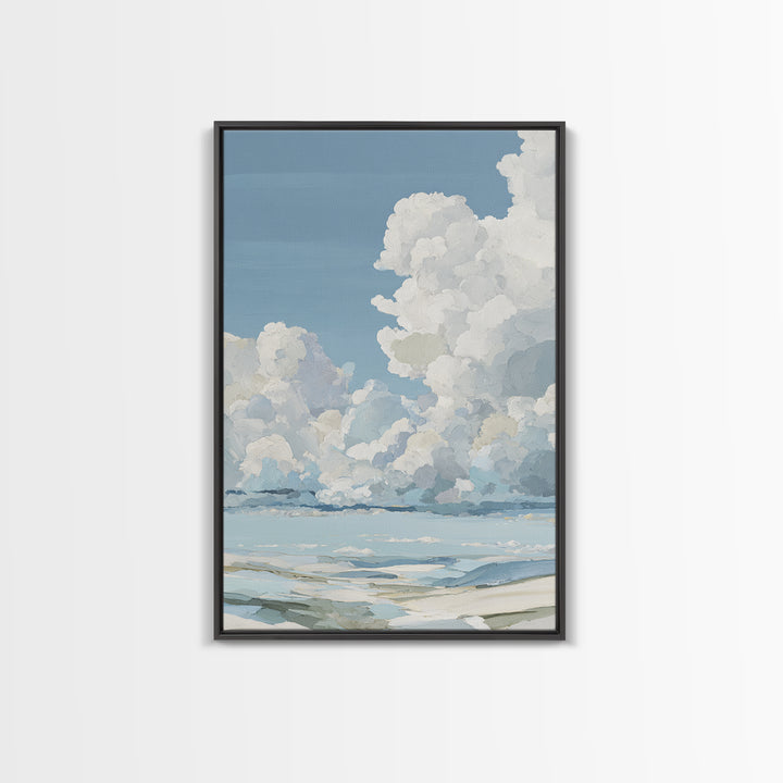 Sky and Cloud Scene Framed Canvas Print, Medical Office Art, Office Decor, Abstract Art, Calm, Anatomy Wall Art, MOA-2x3-41