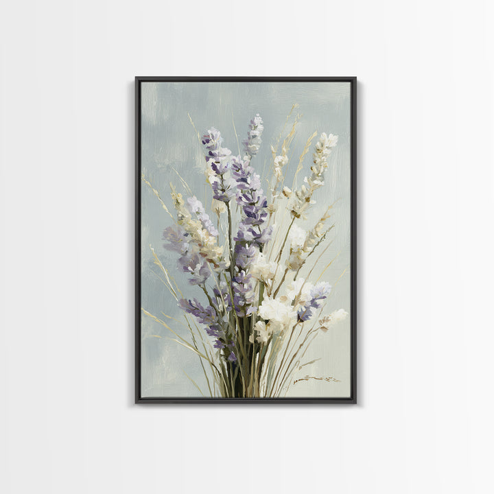 Lavender Botanical Still Life Framed Canvas Print, Medical Office Art, Printable Art, Office Decor, Watercolor Art, Calm, MOA-2x3-53