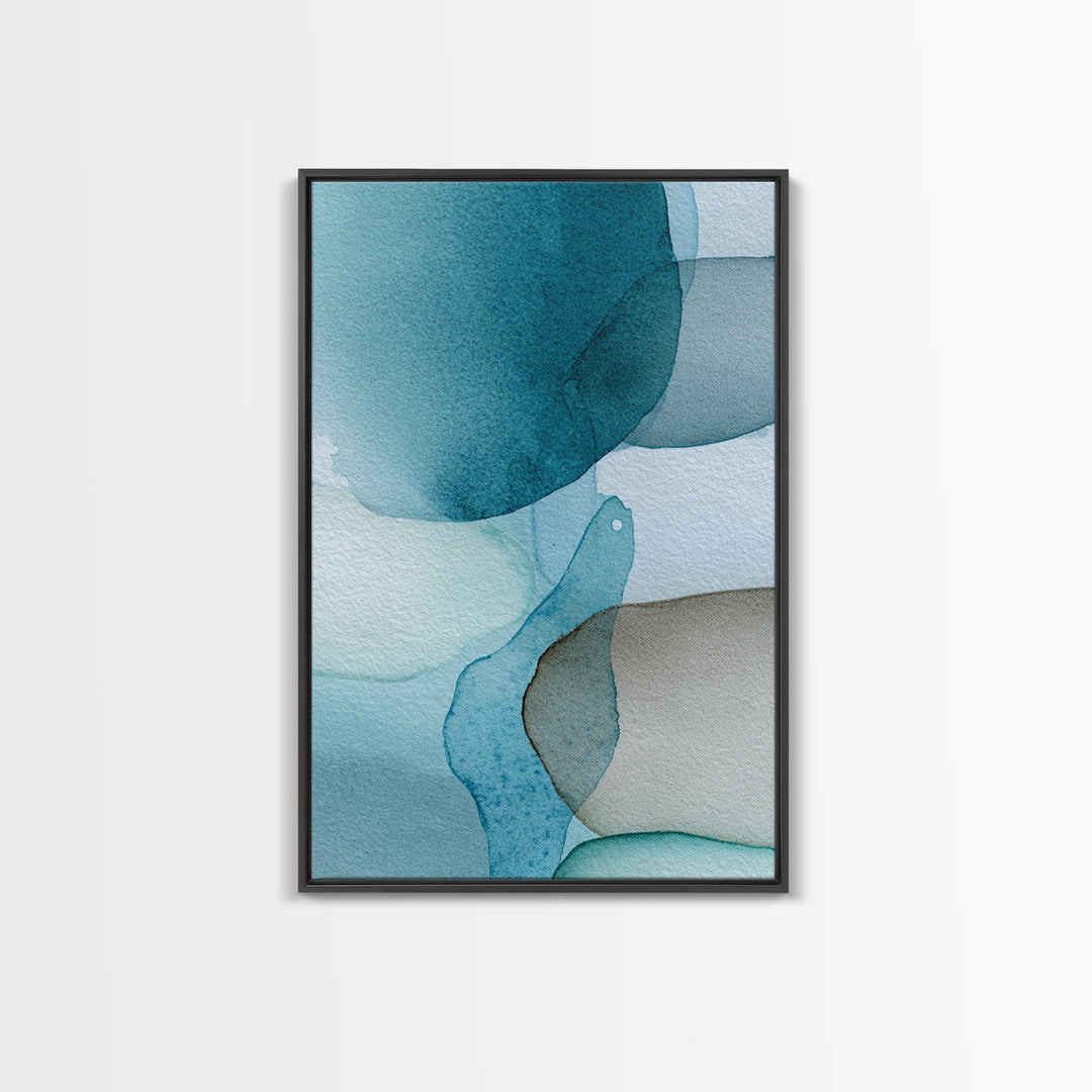 Calming Blue Abstract Canvas Print, Medical Office Art, Medical Art, Office Decor, Fine Art, Calm, Biology Art, Nurse Wall Art, MOA-2x3-57