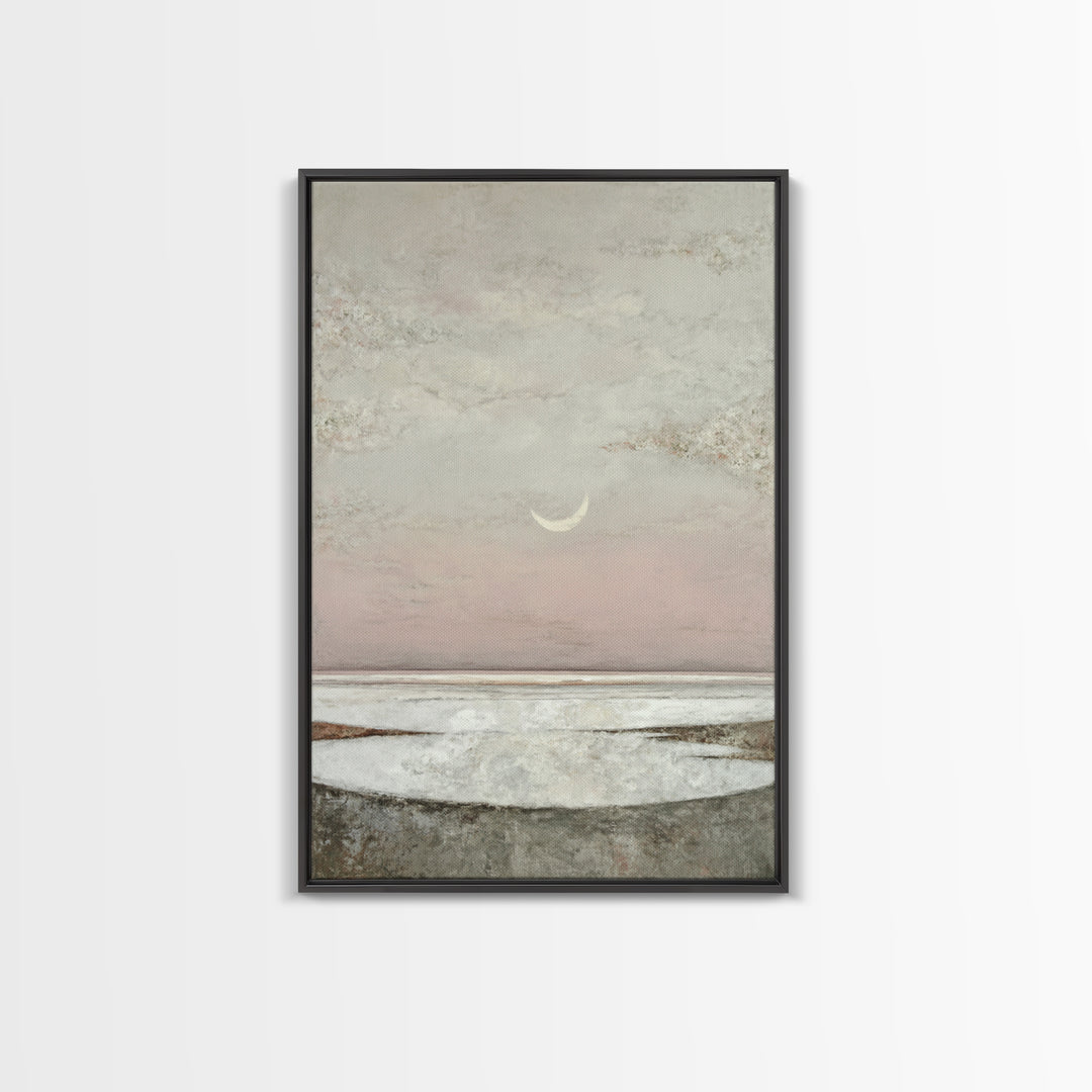 Peaceful Ocean Horizon Framed Canvas Print, Medical Office Art, Wall Art, Office Decor, Fine Art, Calm, Printable Card, MOA-2x3-60