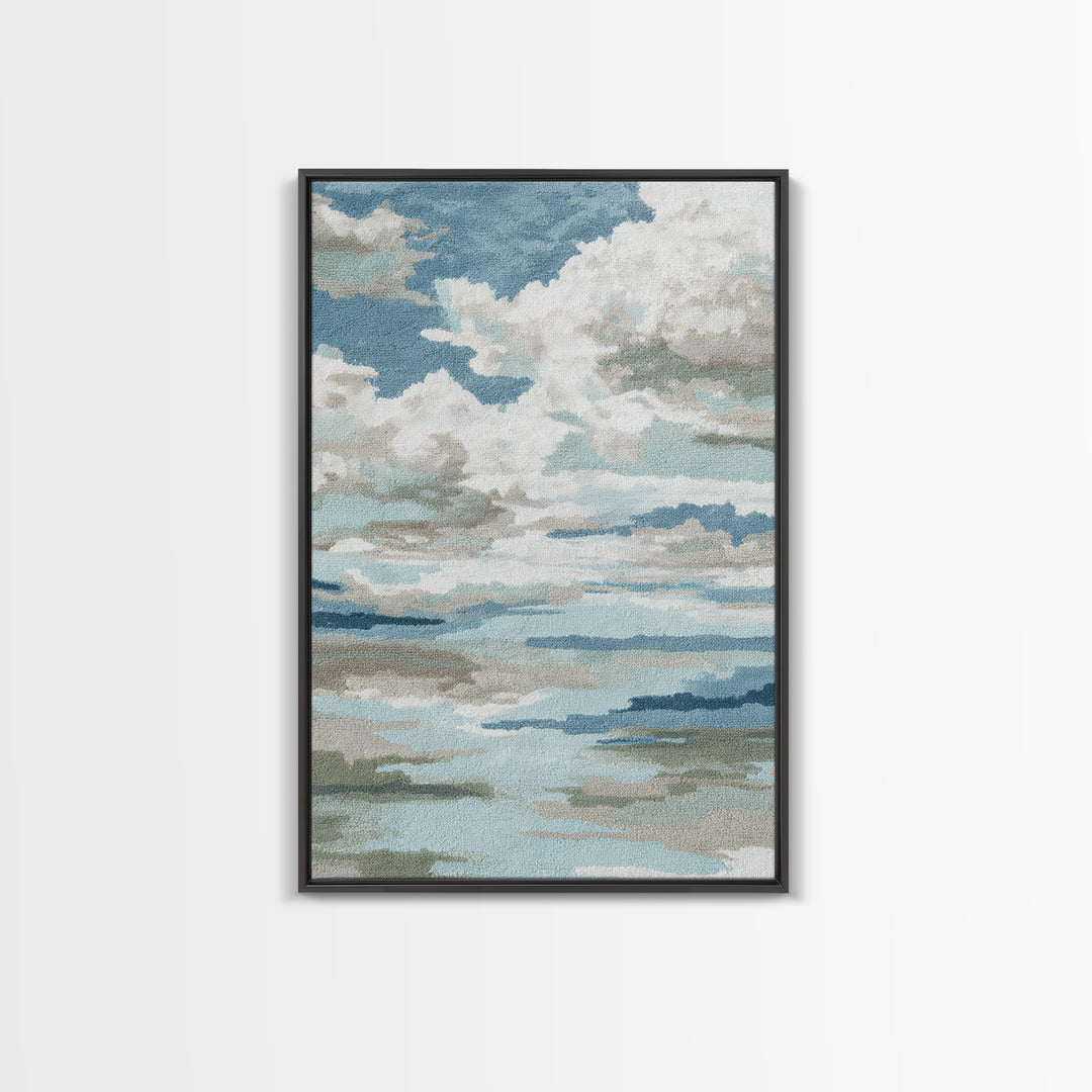 Sky and Cloud Scene Canvas Print, Medical Office Art, Teal Wall Art, Office Decor, Fine Art, Calm, Anatomy Art, Brain Art, MOA-2x3-65
