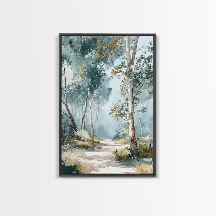 Gentle Forest Path Framed Canvas Print, Medical Office Art, Animal Art, Office Decor, Fine Art, Calm, Heart Anatomy Print, MOA-2x3-73