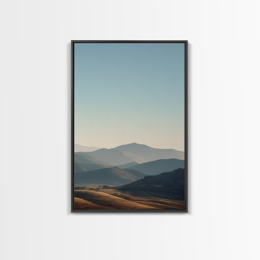 Minimal Sunrise over Rounded Hills Canvas Print, Medical Office Art, Wall Decor, Office Decor, Calm, Medical Office Decor, MOA-2x3-79