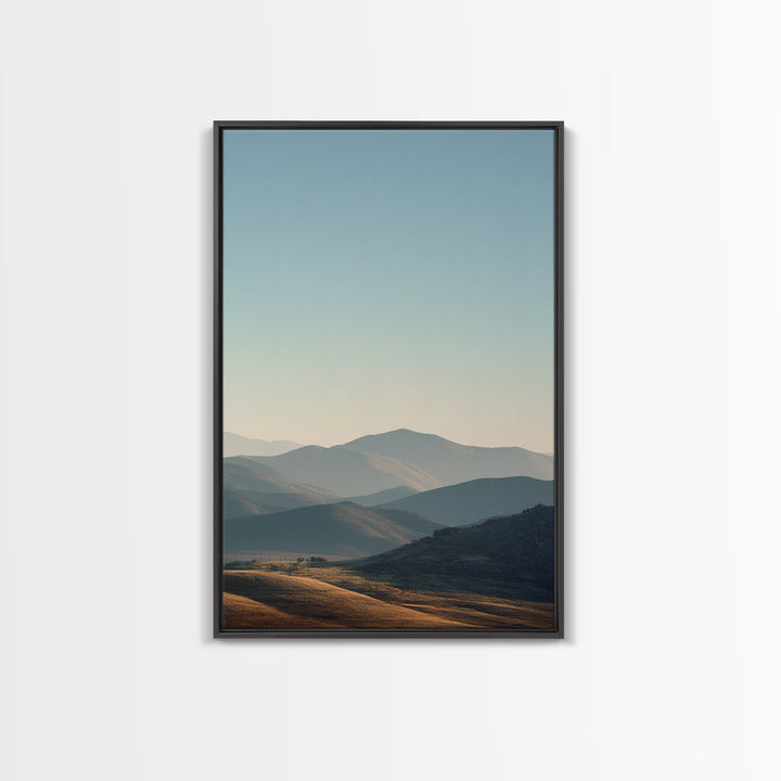 Minimal Sunrise over Rounded Hills Canvas Print, Medical Office Art, Wall Decor, Office Decor, Calm, Medical Office Decor, MOA-2x3-79