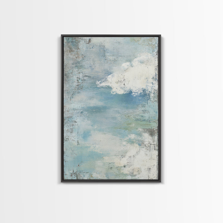Calming Blue Abstract Canvas Print, Medical Office Art, Medical Art, Office Decor, Fine Art, Calm, Biology Art, Nurse Wall Art, MOA-2x3-81